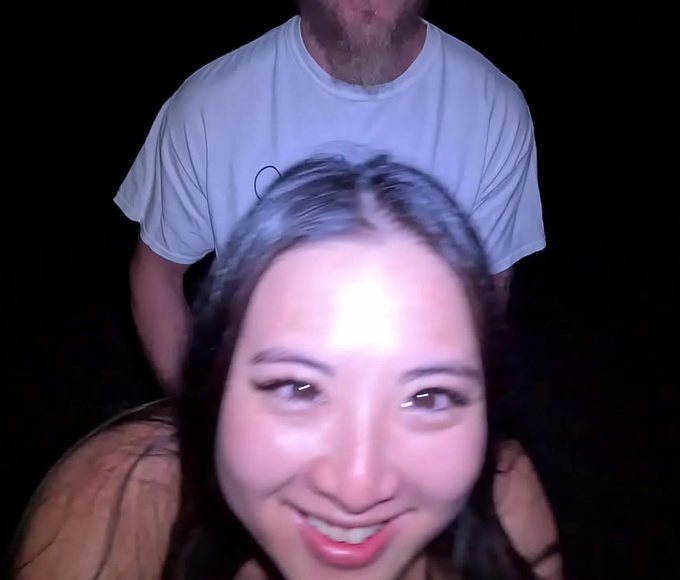 Witness The Ultimate Public Pleasure ~ Blowjobs And Eating Pussy On The Beach At Night!